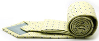 Mens Dads Classic Yellow Dot Pattern Business Casual Necktie & Hanky Set M-1 - FHYINC best men's suits, tuxedos, formal men's wear wholesale