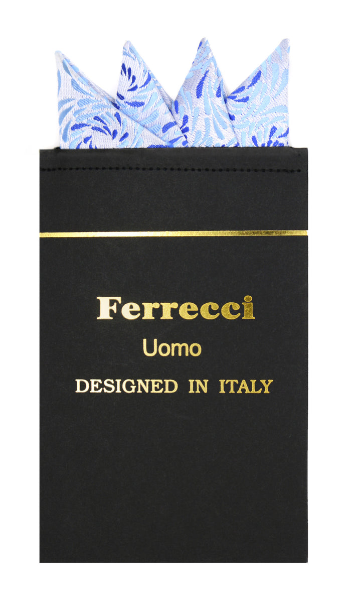 Pre-Folded Microfiber Blue Tear Drop Handkerchief Pocket Square - FHYINC best men's suits, tuxedos, formal men's wear wholesale