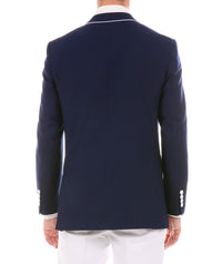 Mens Porter Navy Slim Fit Blazer - FHYINC best men's suits, tuxedos, formal men's wear wholesale