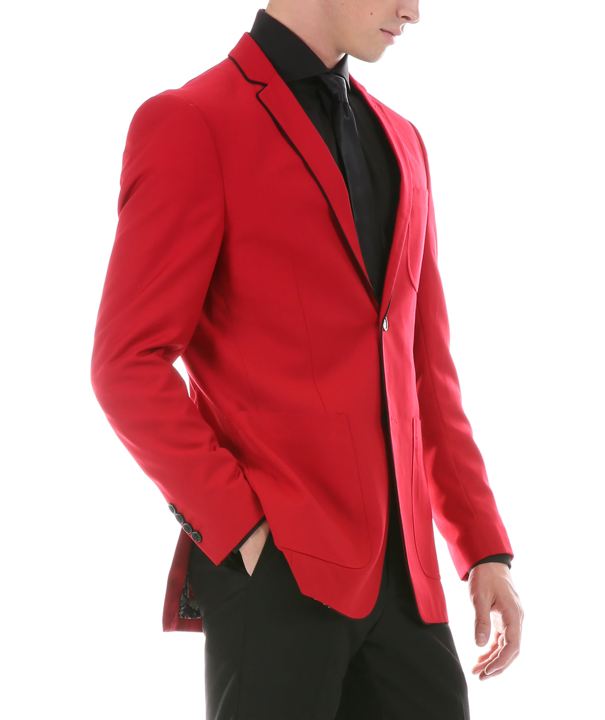 Mens Porter Red Slim Fit Blazer - FHYINC best men's suits, tuxedos, formal men's wear wholesale