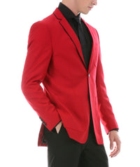 Mens Porter Red Slim Fit Blazer - FHYINC best men's suits, tuxedos, formal men's wear wholesale