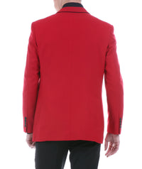 Mens Porter Red Slim Fit Blazer - FHYINC best men's suits, tuxedos, formal men's wear wholesale