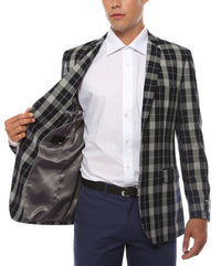 The Preston Plaid Check Slim Fit Mens Blazer - FHYINC best men's suits, tuxedos, formal men's wear wholesale