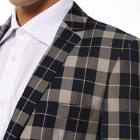 The Preston Plaid Check Slim Fit Mens Blazer - FHYINC best men's suits, tuxedos, formal men's wear wholesale