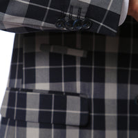 The Preston Plaid Check Slim Fit Mens Blazer - FHYINC best men's suits, tuxedos, formal men's wear wholesale
