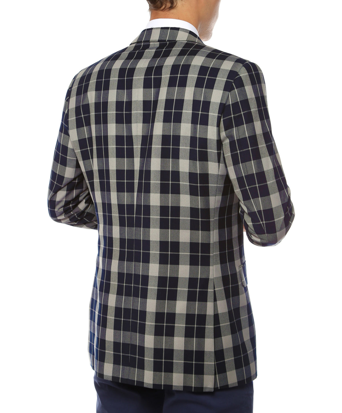 The Preston Plaid Check Slim Fit Mens Blazer - FHYINC best men's suits, tuxedos, formal men's wear wholesale