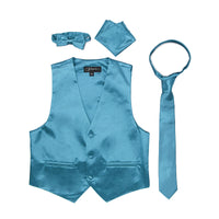 Premium Boys Turquoise Solid Vest 600 - FHYINC
