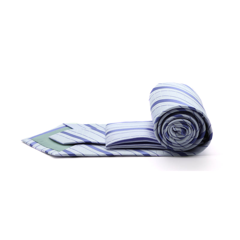 Ferrecci Mens Lavender/Purple Striped Pattern Necktie with Handkerchief Set - FHYINC best men's suits, tuxedos, formal men's wear wholesale