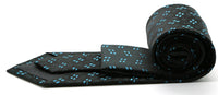 Mens Dads Classic Turquoise Geometric Pattern Business Casual Necktie & Hanky Set QO-6 - FHYINC best men's suits, tuxedos, formal men's wear wholesale