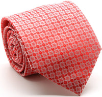Mens Dads Classic Red Geometric Pattern Business Casual Necktie & Hanky Set R-13 - FHYINC best men's suits, tuxedos, formal men's wear wholesale