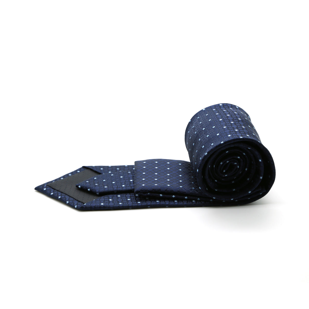 Ferrecci Mens Navy Geometric Necktie with Handkerchief Set - FHYINC best men's suits, tuxedos, formal men's wear wholesale