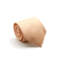 Ferrecci Mens Peach Geometric Necktie with Handkerchief Set - FHYINC best men's suits, tuxedos, formal men's wear wholesale