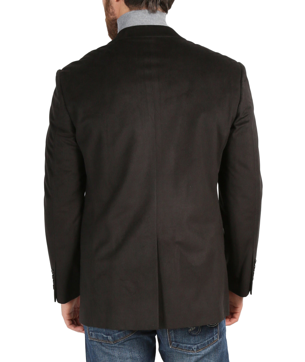 Sinatra Brown Velvet Slim Fit Notch Lapel Pin-Dot Birdseye Blazer - FHYINC best men's suits, tuxedos, formal men's wear wholesale