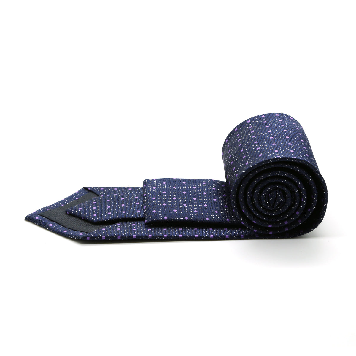 Mens Dads Classic Navy Square Pattern Business Casual Necktie & Hanky Set SO-1 - FHYINC best men's suits, tuxedos, formal men's wear wholesale