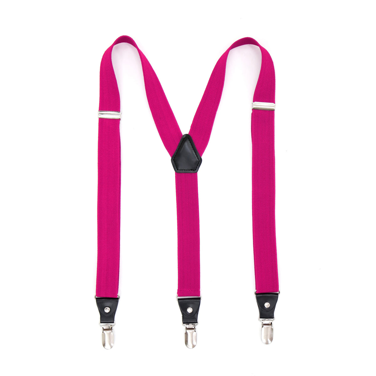 Fuchsia Clip-On Unisex Suspenders - FHYINC best men's suits, tuxedos, formal men's wear wholesale