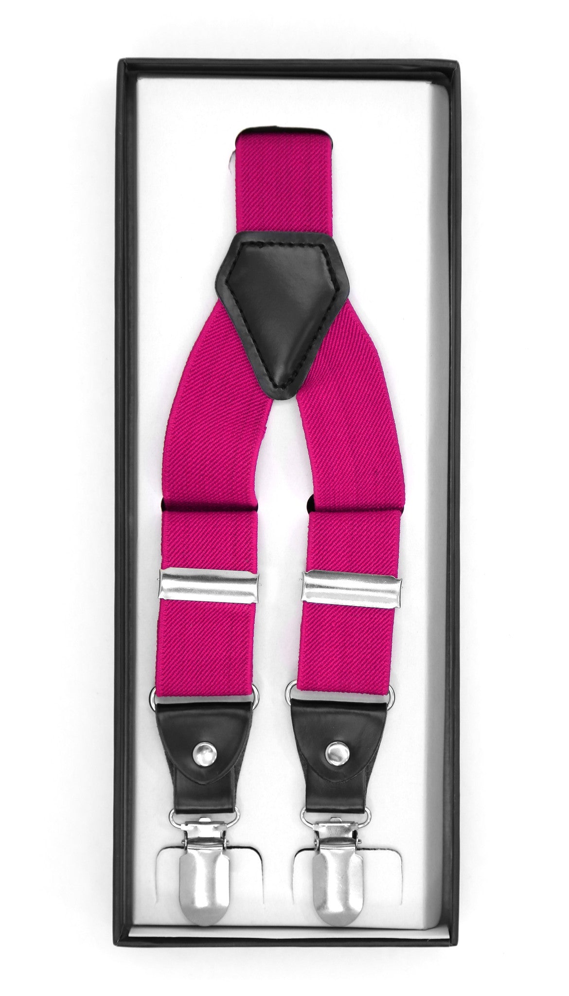 Fuchsia Clip-On Unisex Suspenders - FHYINC best men's suits, tuxedos, formal men's wear wholesale