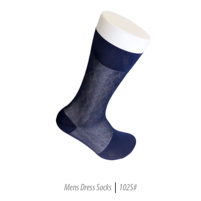 Men's Short Nylon Socks 102S - Navy - FHYINC best men's suits, tuxedos, formal men's wear wholesale