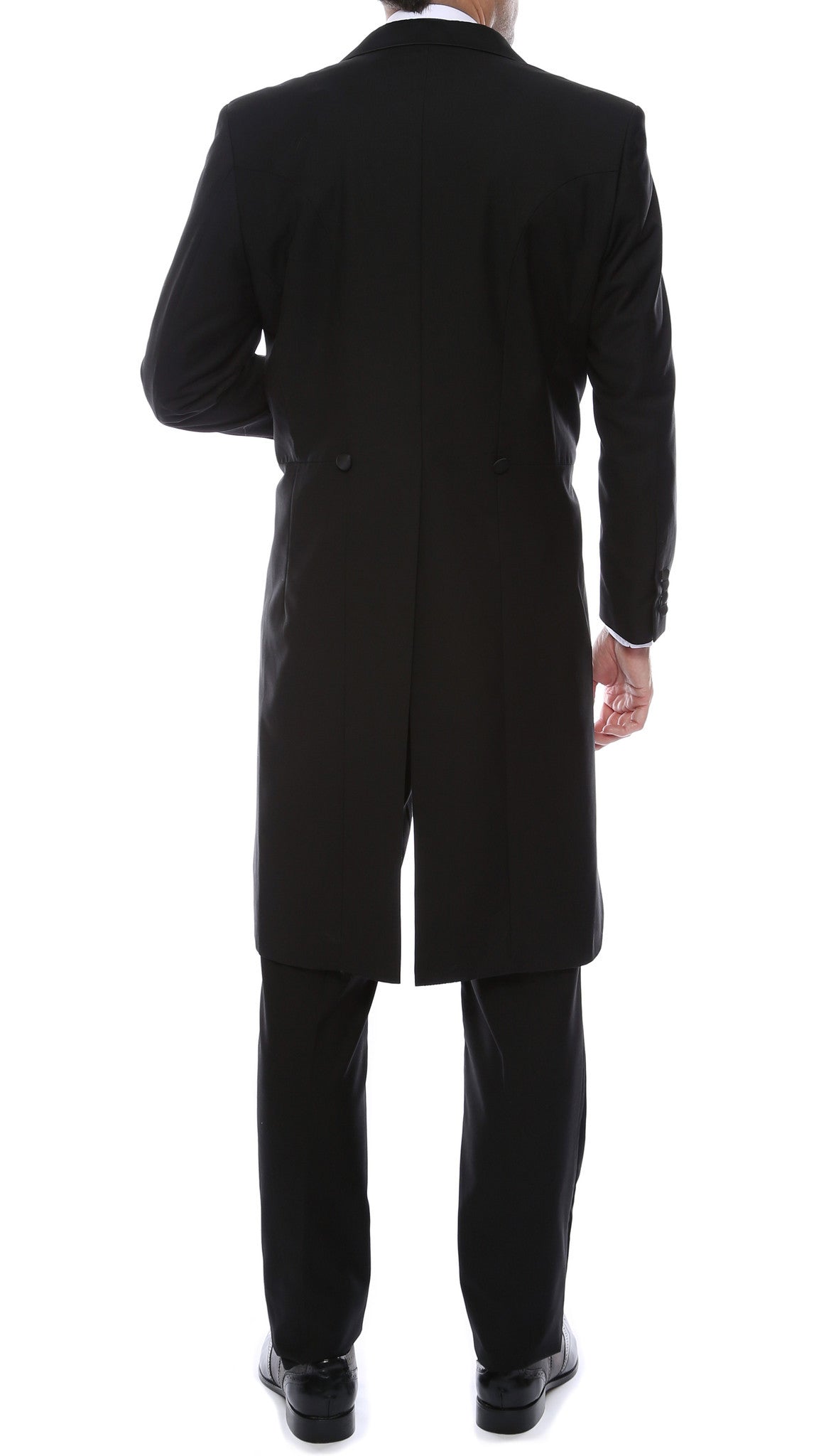 Premium Regular Fit Black Tail Tuxedo - FHYINC best men's suits, tuxedos, formal men's wear wholesale