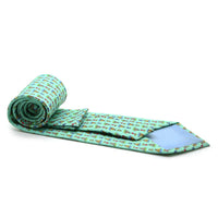 Sailboat Turquoise Necktie with Handkerchief Set - FHYINC best men's suits, tuxedos, formal men's wear wholesale