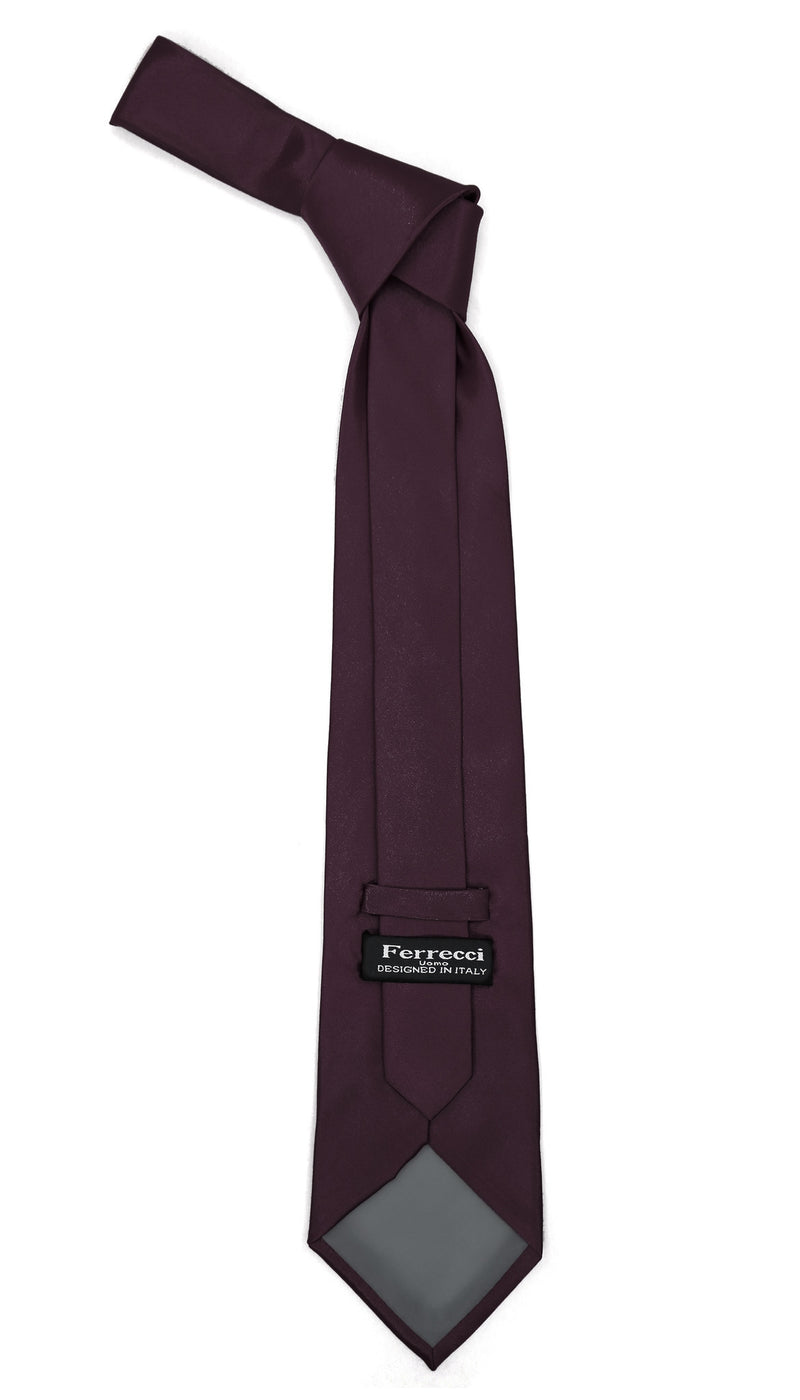 Premium Microfiber Deep Purple Necktie - FHYINC best men's suits, tuxedos, formal men's wear wholesale