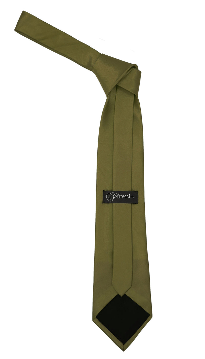 Premium Microfiber Dusty Green Necktie - FHYINC best men's suits, tuxedos, formal men's wear wholesale
