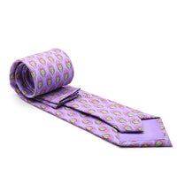 Feather Purple Necktie with Handkerchief Set - FHYINC best men's suits, tuxedos, formal men's wear wholesale