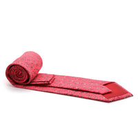 Flamingo Pink Necktie with Handkerchief Set - FHYINC best men's suits, tuxedos, formal men's wear wholesale