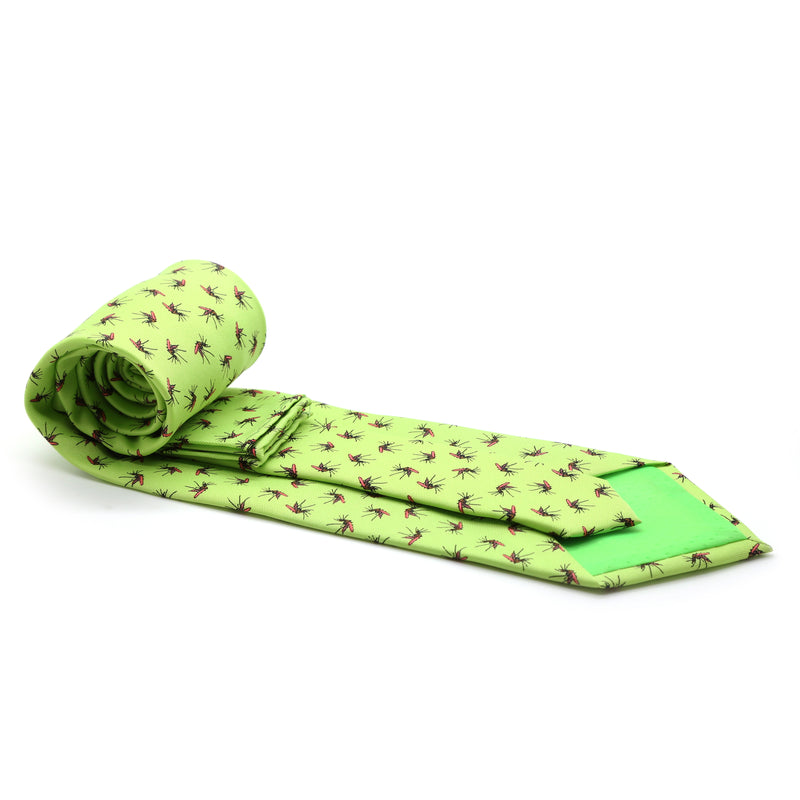 Mosquito Lime Necktie with Handkerchief Set - FHYINC best men's suits, tuxedos, formal men's wear wholesale