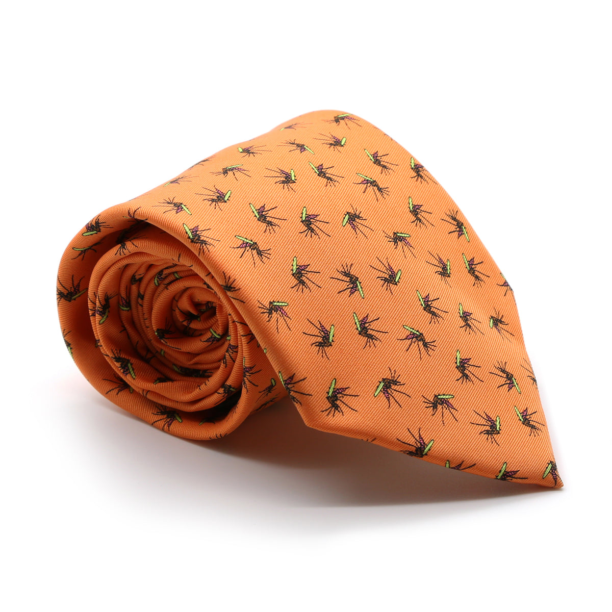 Mosquito Orange Necktie with Handkerchief Set - FHYINC best men's suits, tuxedos, formal men's wear wholesale