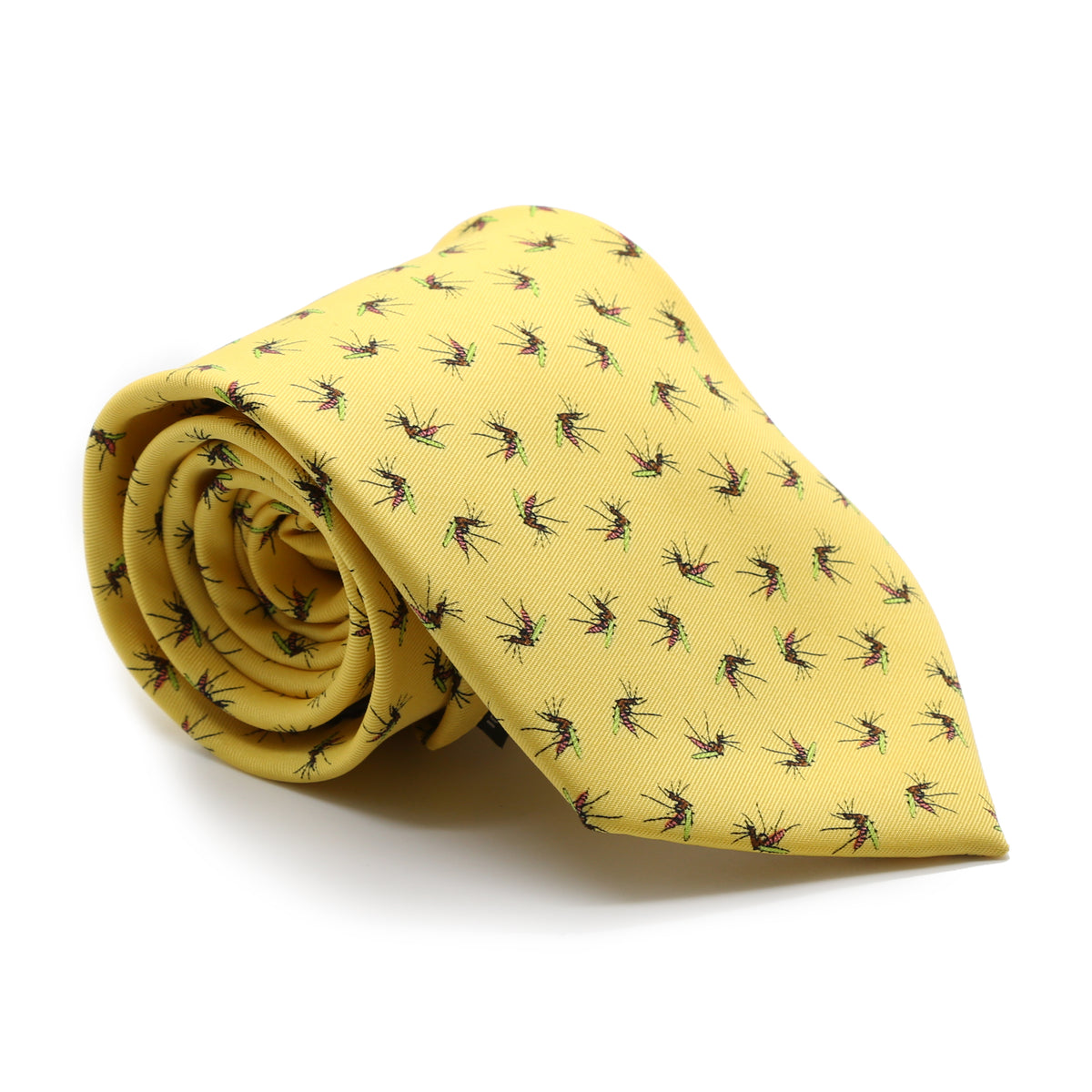 Mosquito Yellow Necktie with Handkerchief Set - FHYINC best men's suits, tuxedos, formal men's wear wholesale