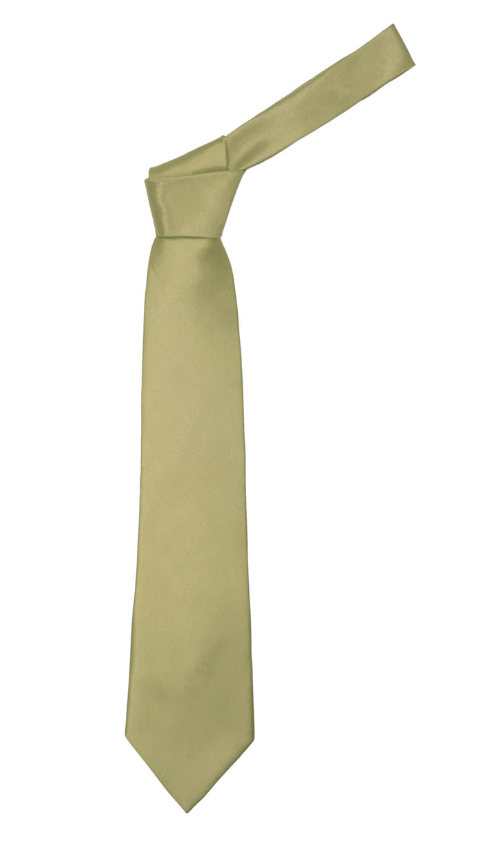 Premium Microfiber Pale Olive Necktie - FHYINC best men's suits, tuxedos, formal men's wear wholesale