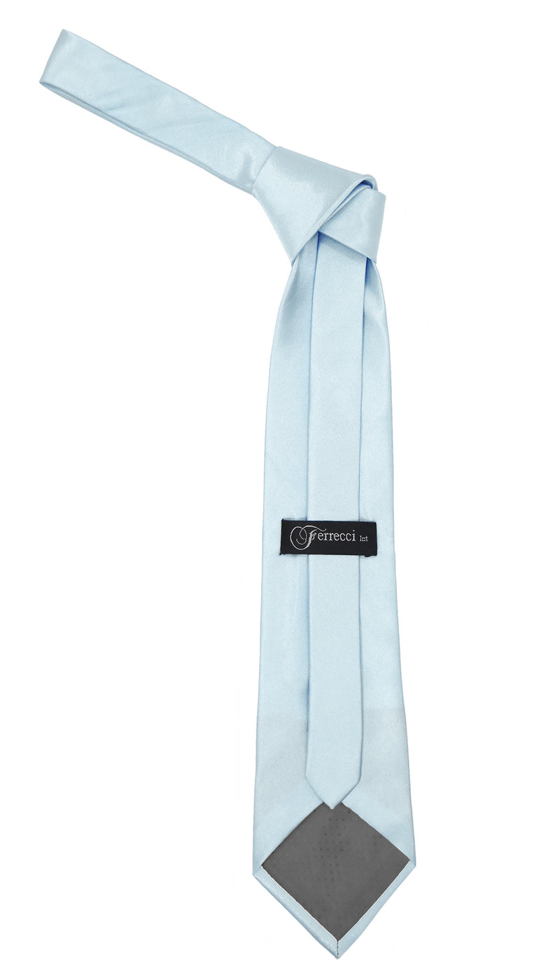 Premium Microfiber Winter Blue Necktie - FHYINC best men's suits, tuxedos, formal men's wear wholesale