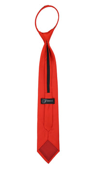 Satine Red Zipper Tie with Hankie Set - FHYINC best men's suits, tuxedos, formal men's wear wholesale
