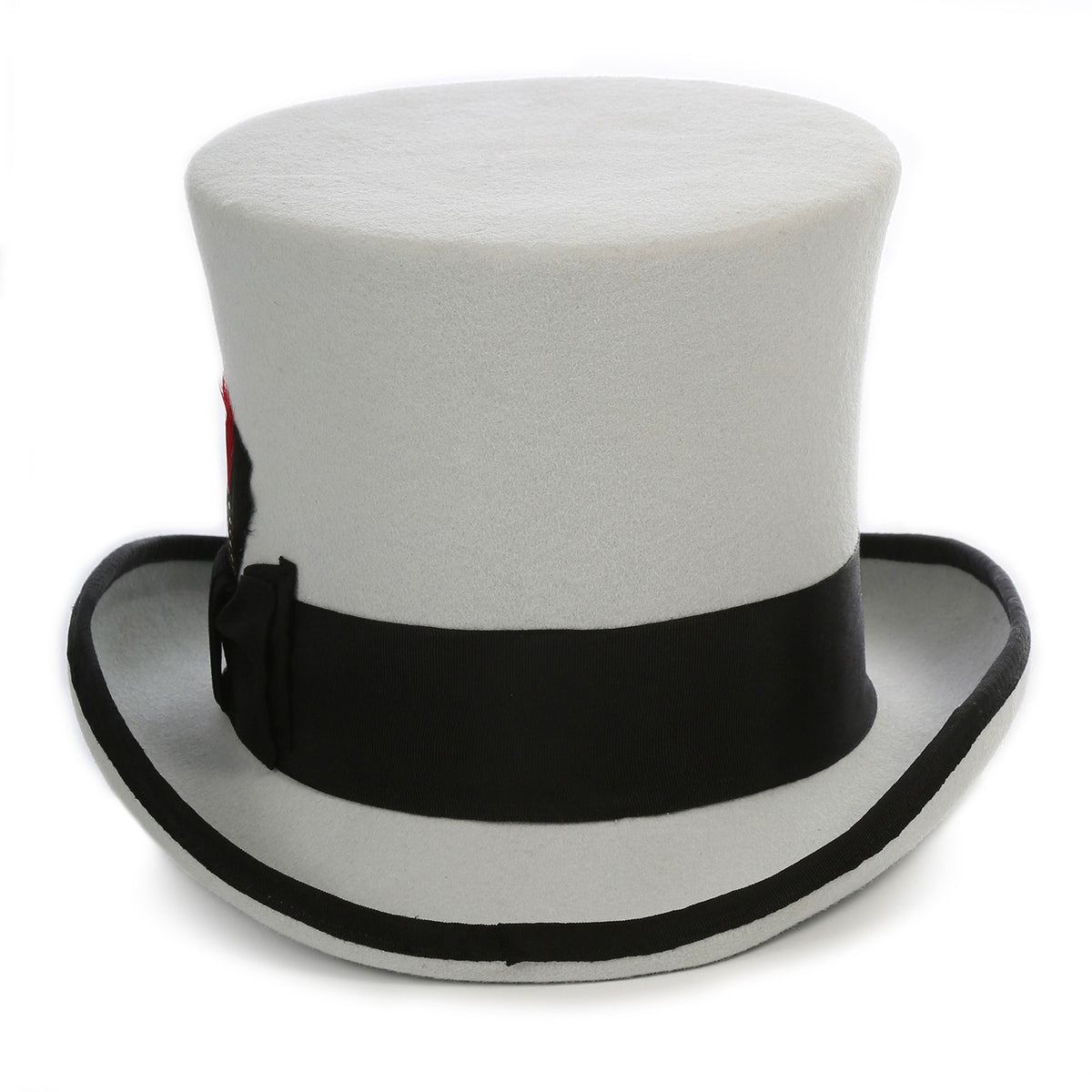 Premium Grey with Black Wool Top Hat - FHYINC best men's suits, tuxedos, formal men's wear wholesale
