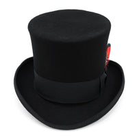 Black Wool Felt Victorian Top hat - FHYINC best men's suits, tuxedos, formal men's wear wholesale