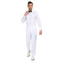 Premium Regular Fit White Tuxedo Dress Pants - FHYINC best men's suits, tuxedos, formal men's wear wholesale