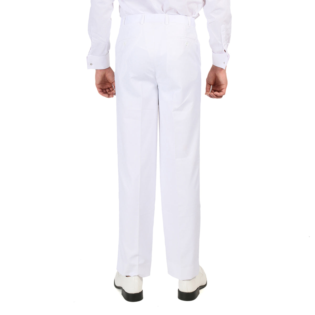 Premium Regular Fit White Tuxedo Dress Pants - FHYINC best men's suits, tuxedos, formal men's wear wholesale
