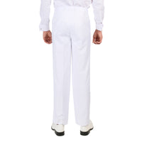 Premium Regular Fit White Tuxedo Dress Pants - FHYINC best men's suits, tuxedos, formal men's wear wholesale