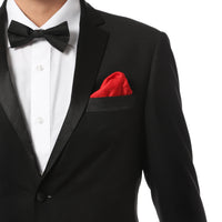 TX2000 2pc Black Slim Fit Notch Lapel Tuxedo - FHYINC best men's suits, tuxedos, formal men's wear wholesale