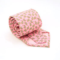 Paisley Pink Necktie with Handkerchief Set - FHYINC best men's suits, tuxedos, formal men's wear wholesale