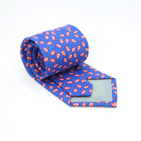 Paisley Royal Blue Necktie with Handkerchief Set - FHYINC best men's suits, tuxedos, formal men's wear wholesale