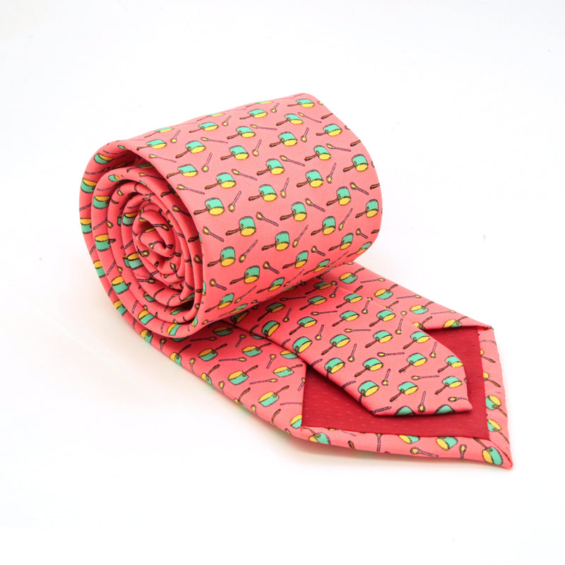 Pots Pink Necktie with Handkerchief Set - FHYINC best men's suits, tuxedos, formal men's wear wholesale