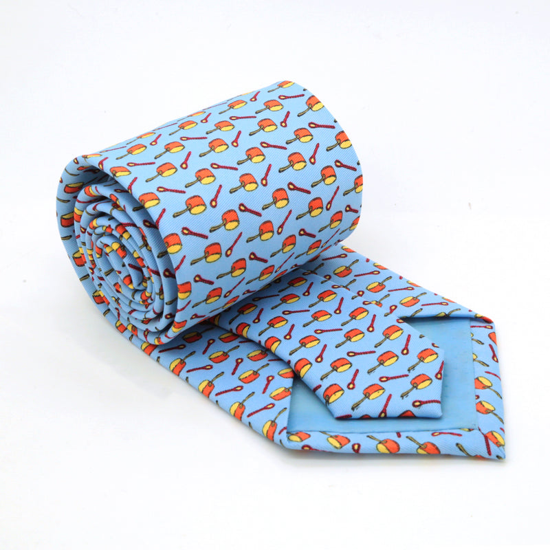Pots Sky Blue Necktie with Handkerchief Set - FHYINC best men's suits, tuxedos, formal men's wear wholesale