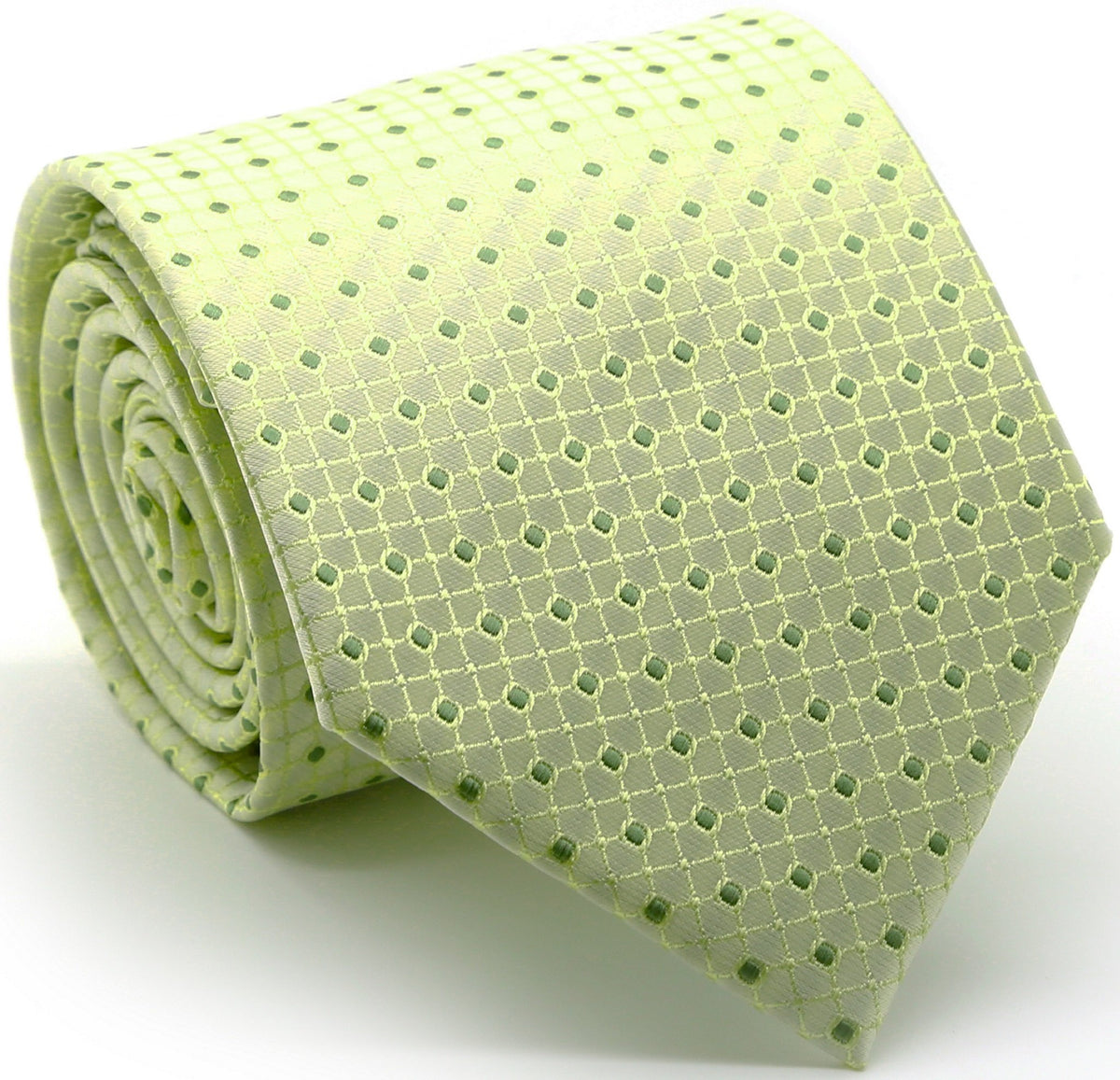 Mens Dads Classic Green Geometric Pattern Business Casual Necktie & Hanky Set UO-2 - FHYINC best men's suits, tuxedos, formal men's wear wholesale