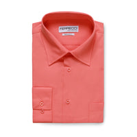 Ferrecci Virgo Coral Regular Fit Dress Shirt - FHYINC best men's suits, tuxedos, formal men's wear wholesale