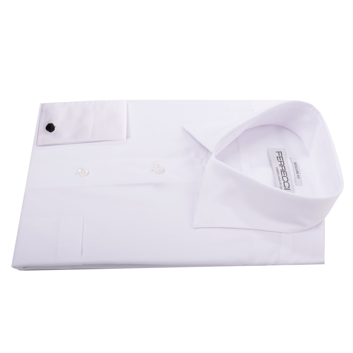 Virgo Snow White Regular Fit French Cuff Dress Shirt - FHYINC best men's suits, tuxedos, formal men's wear wholesale