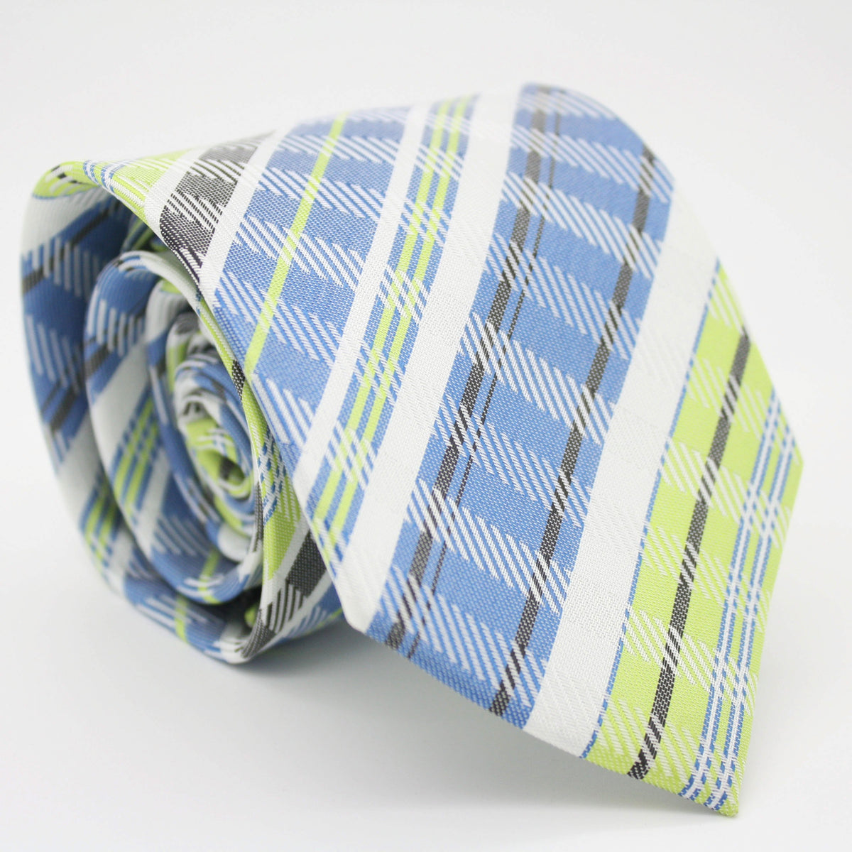 Mens Dads Classic Green Striped Pattern Business Casual Necktie & Hanky Set VO-9 - FHYINC best men's suits, tuxedos, formal men's wear wholesale