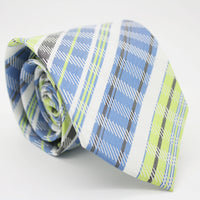 Mens Dads Classic Green Striped Pattern Business Casual Necktie & Hanky Set VO-9 - FHYINC best men's suits, tuxedos, formal men's wear wholesale