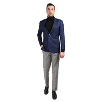 Men's Warwick Gold Button Slim Fit Navy Blazer - FHYINC best men's suits, tuxedos, formal men's wear wholesale