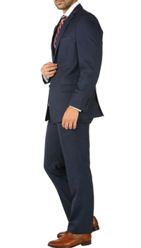 Windsor Navy Slim Fit 2pc Suit - FHYINC best men's suits, tuxedos, formal men's wear wholesale